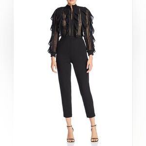 French Connection Ruffled Lace Jumpsuit
